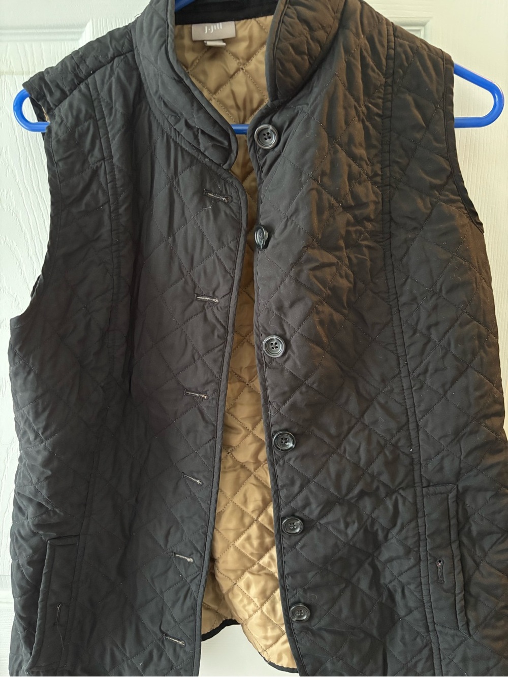 Quilted Sleeveless Vest Jacket - Black